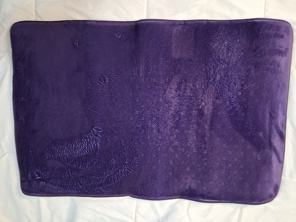 Solid Purple Color Bath Mat Approx 34in W x 21in L